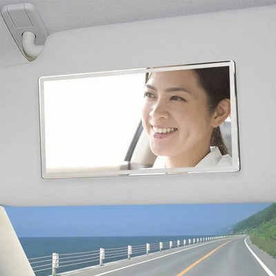 Portable Car Makeup Mirror Universal Car Interior Mirror Auto Sun-Shading Visor HD Mirrors Car-styling Stainless Steel - Slobuy