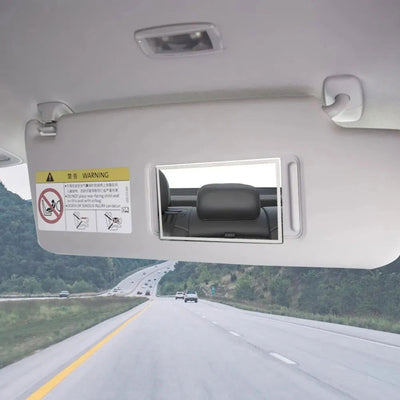 Portable Car Makeup Mirror Universal Car Interior Mirror Auto Sun-Shading Visor HD Mirrors Car-styling Stainless Steel - Slobuy