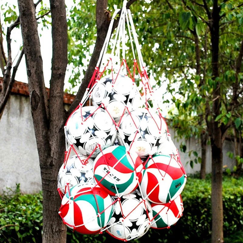 Portable Carry Net Bag Balls Volleyball Outdoor Durable Standard Nylon Thread Soccer Basketball Hoop Mesh Net - Slobuy