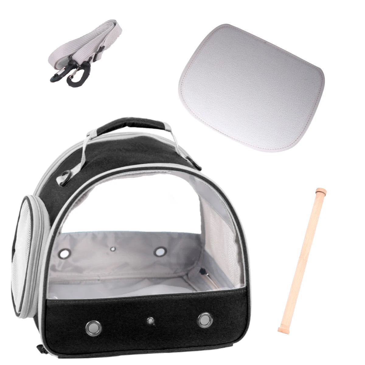 Portable Clear Bird Parrot Transport Cage Breathable Bird Carrier Travel Bag Small Pet Access Window Collapsible Outdoor Bag - Slobuy