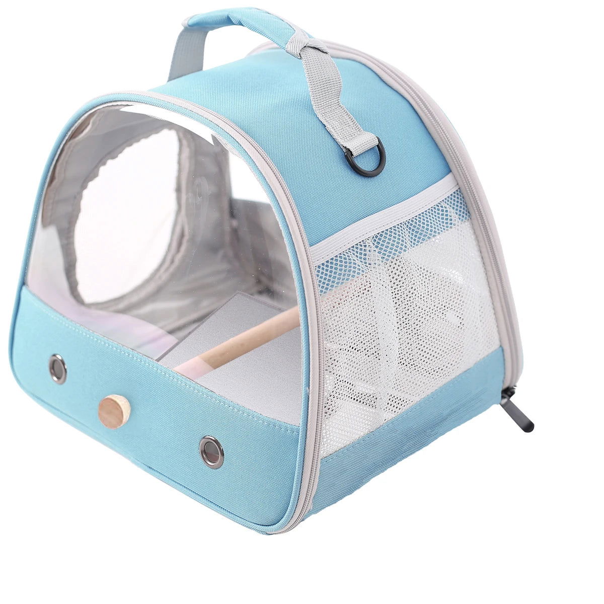 Portable Clear Bird Parrot Transport Cage Breathable Bird Carrier Travel Bag Small Pet Access Window Collapsible Outdoor Bag - Slobuy