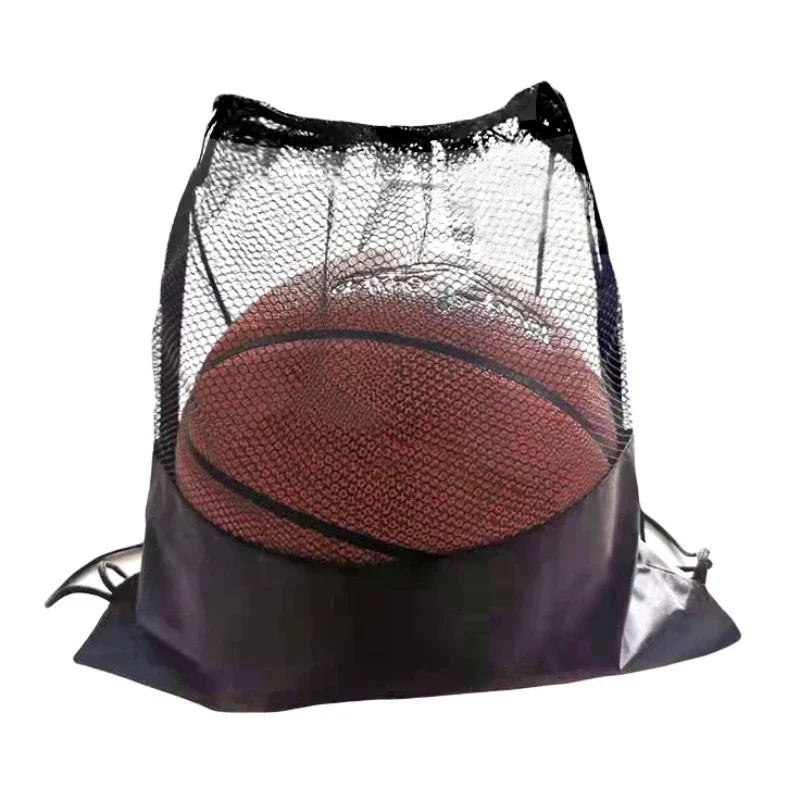 Portable Drawstring Basketball Backpack Mesh Bag Football Soccer Volleyball Ball Storage Bags Outdoor Sports Traveling Gym Yoga - Slobuy