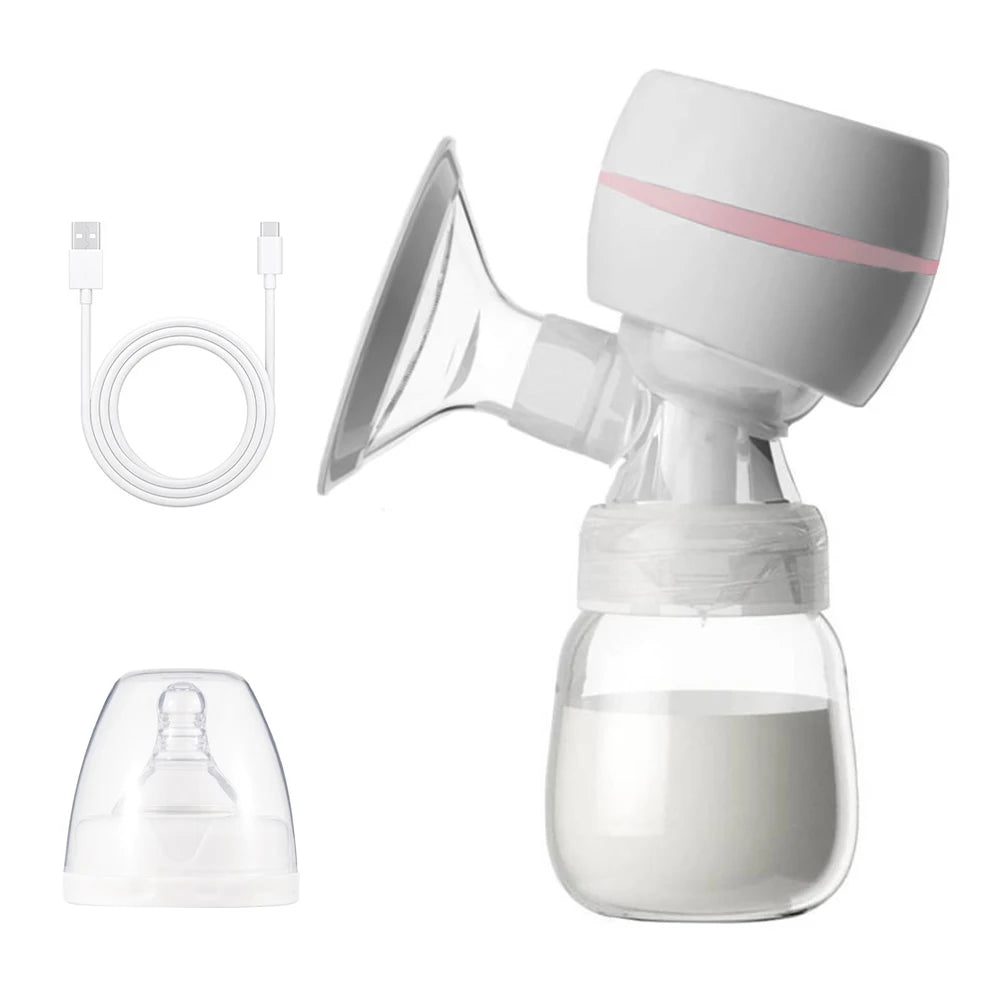 Portable Electric Breast Pump Breast Pump with LED Screen Milk Puller for Breastfeeding Low Noise 180ml Milk Bottle BPA-free - Slobuy