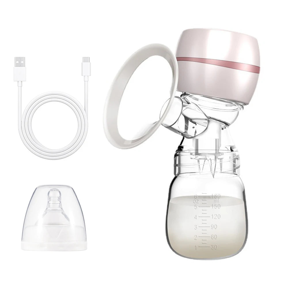 Portable Electric Breast Pump Breast Pump with LED Screen Milk Puller for Breastfeeding Low Noise 180ml Milk Bottle BPA-free - Slobuy