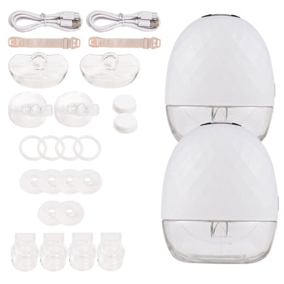 Portable Electric Breast Pump Low Noise Hands Free Milk Extractor Wearable Breastfeeding for HomeOffice Outdoors BPA Free - Slobuy