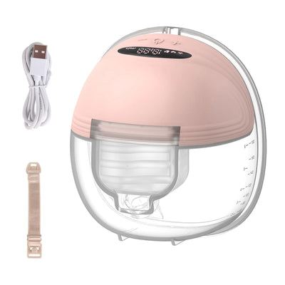 Portable Electric Breast Pump Wearable for Breastfeeding Hands Free 3 Modes 12 Suction Low Noise with 24mm Silicone Flange - Slobuy
