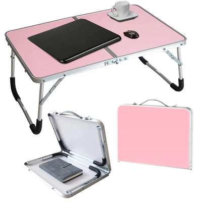Portable Folding Laptop Desk, Mini Foldable Camping Table, Folding Picnic Table with Storage Space, Mini Lap Desk Reading Holder - Slobuy