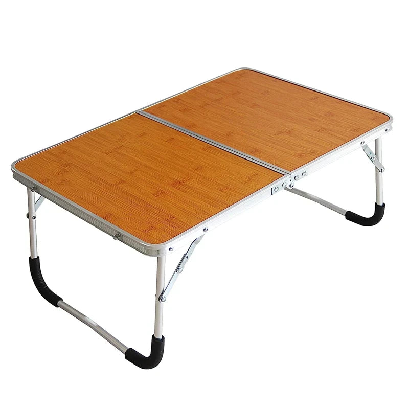 Portable Folding Laptop Desk, Mini Foldable Camping Table, Folding Picnic Table with Storage Space, Mini Lap Desk Reading Holder - Slobuy