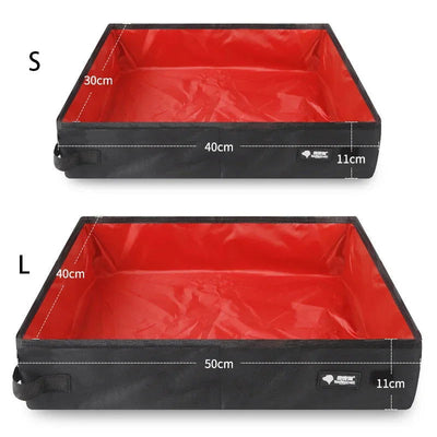 Portable Folding Travel Pet Litter Box Dog Toilet Tray Folding Cat Litter Potty Waterproof Outdoor Foldable Cat Litter Box - Slobuy