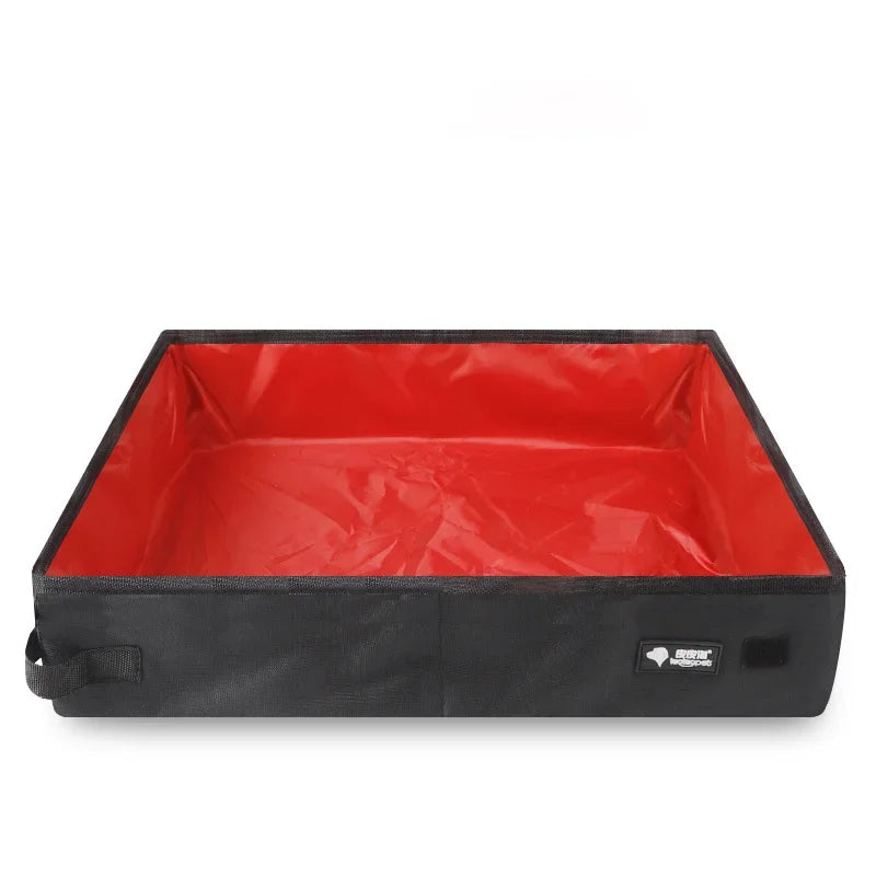 Portable Folding Travel Pet Litter Box Dog Toilet Tray Folding Cat Litter Potty Waterproof Outdoor Foldable Cat Litter Box - Slobuy