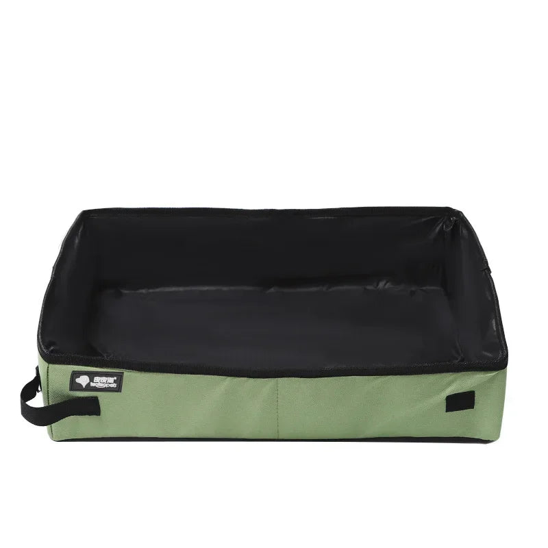 Portable Folding Travel Pet Litter Box Dog Toilet Tray Folding Cat Litter Potty Waterproof Outdoor Foldable Cat Litter Box - Slobuy