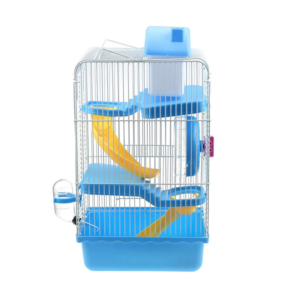 Portable Hamster Cage Three Layer Hamster Travel Carrier Small Pets House for Gerbil Chinchilla Hamster Rat Guinea - Slobuy