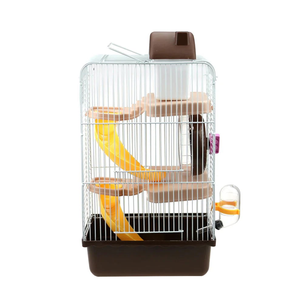 Portable Hamster Cage Three Layer Hamster Travel Carrier Small Pets House for Gerbil Chinchilla Hamster Rat Guinea - Slobuy