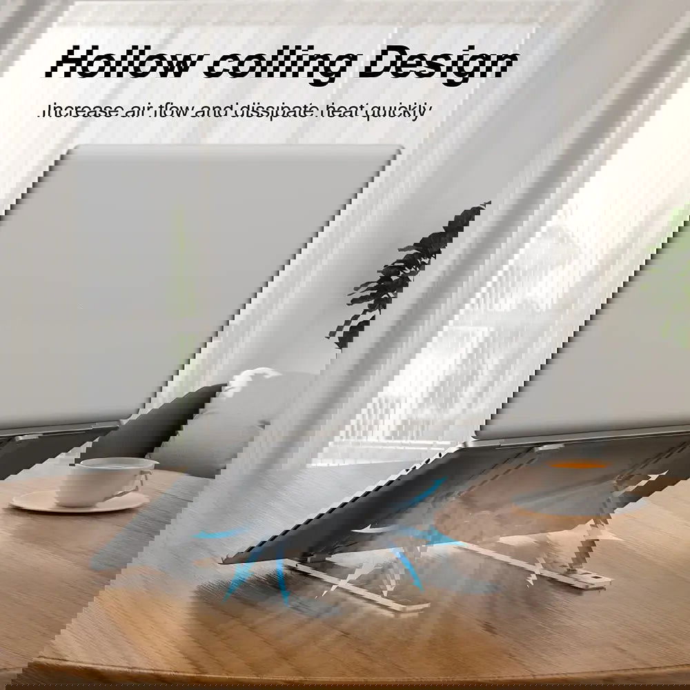 Portable Laptop Stand Aluminum Notebook Support Computer Bracket Macbook Air Pro Holder Accessories Foldable Lap Top Base For Pc - Slobuy