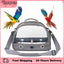 Portable Parrot Carrier Bag Bird Backpack with Perch for Birds Cage Side Window Foldable Samll Pet Travel Cage Bird Supplies - Slobuy