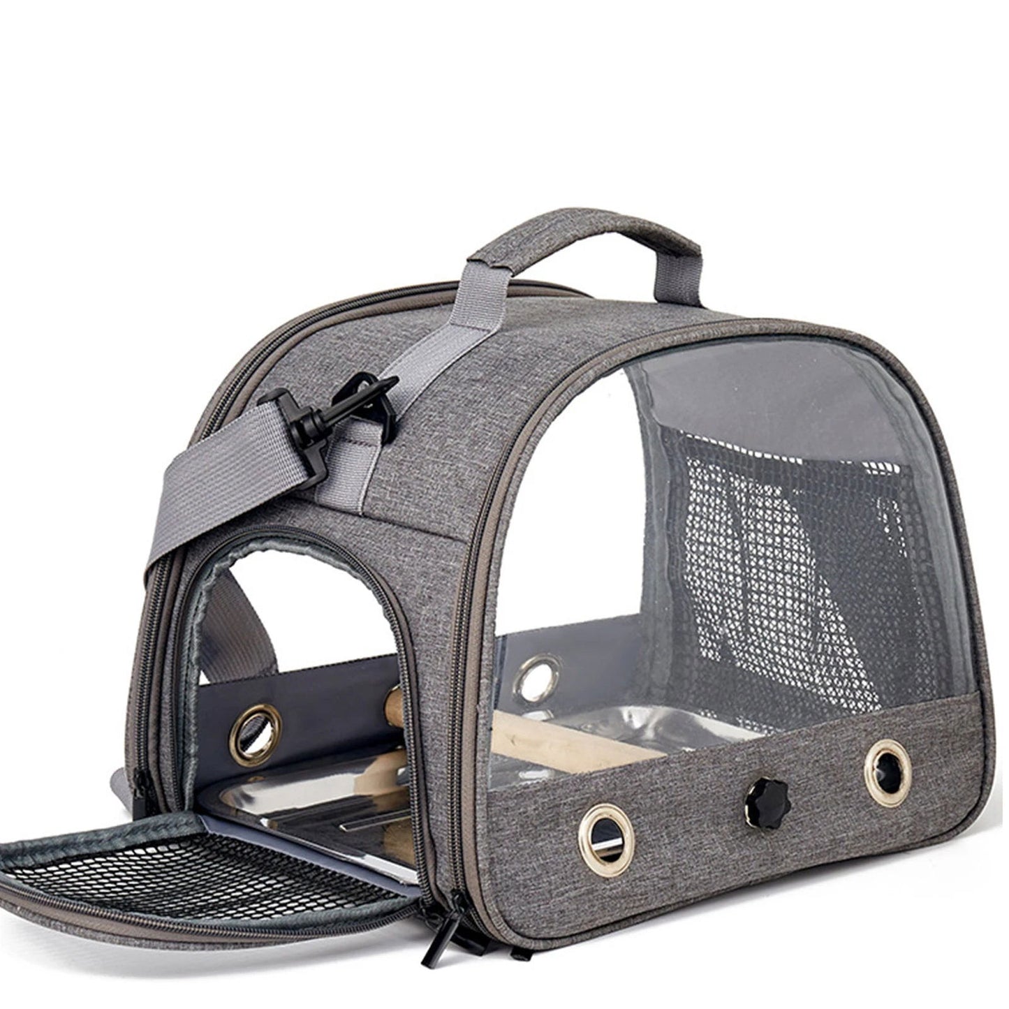 Portable Parrot Carrier Bag Bird Backpack with Perch for Birds Cage Side Window Foldable Samll Pet Travel Cage Bird Supplies - Slobuy