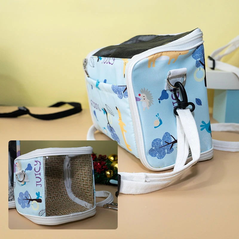Portable Pet Bird Cage Parrot Breathable and Detachable Hamster Flying Kangaroo Travel Bag Pet Accessories Guinea Pig  Pet Bag - Slobuy