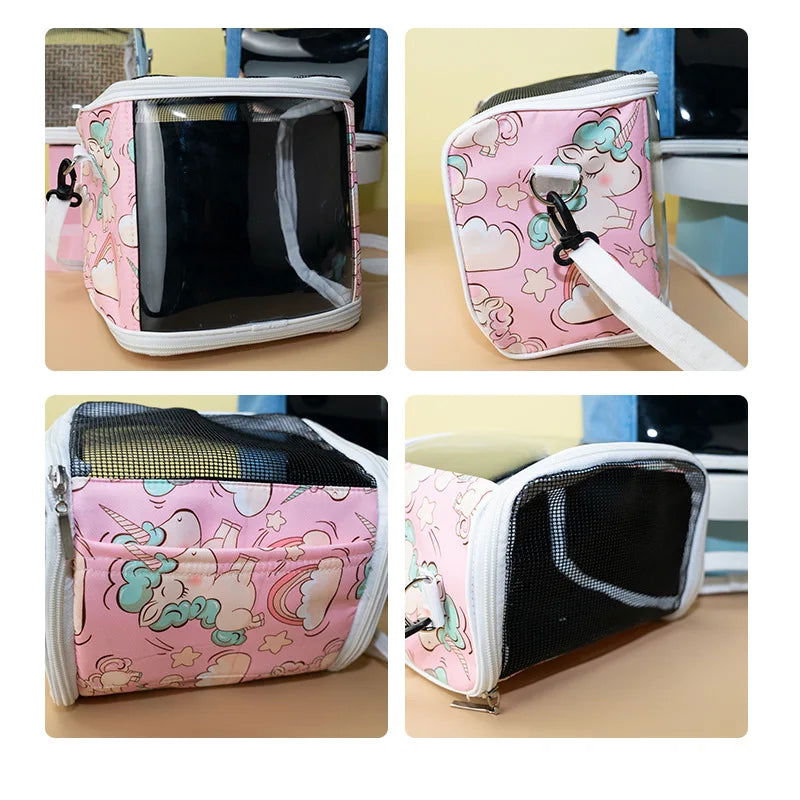 Portable Pet Bird Cage Parrot Breathable and Detachable Hamster Flying Kangaroo Travel Bag Pet Accessories Guinea Pig  Pet Bag - Slobuy