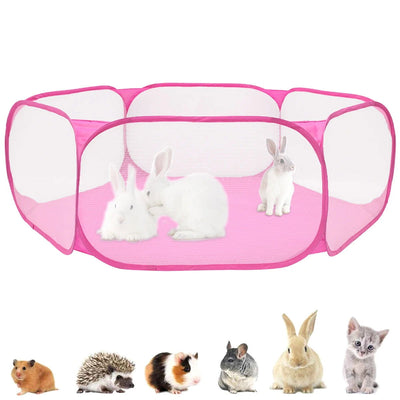 Portable Pet Cat Dog Cage Tent Playpen Folding Fence For Hamster Hedgehog Small Animals Breathable Puppy Cat Rabbit Guinea Pig - Slobuy