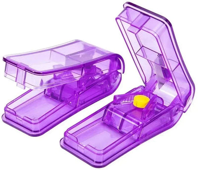 Portable Pill Cutter Split Medication Storage Tablet Cutter Cutting Slicer Home Pill Box Dispenser Pill Box Personal Health Care - Slobuy