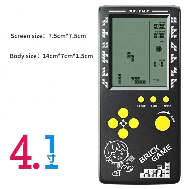 Portable Retro Gaming  Console 4.1 Inch Large Screen Children's Nostalgic Pocket Game Console Kids Game Toys - Slobuy