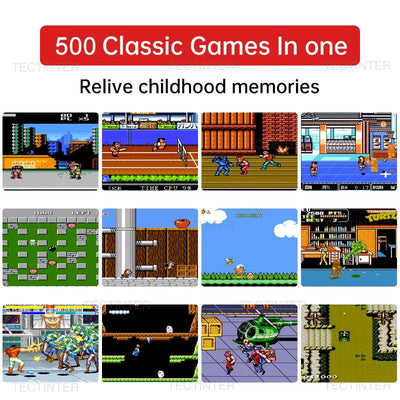 Portable Retro Mini Video Game Console 8-Bit Handheld Game Player Built-in 500 games AV Out Game Console Gameboy videojuego - Slobuy
