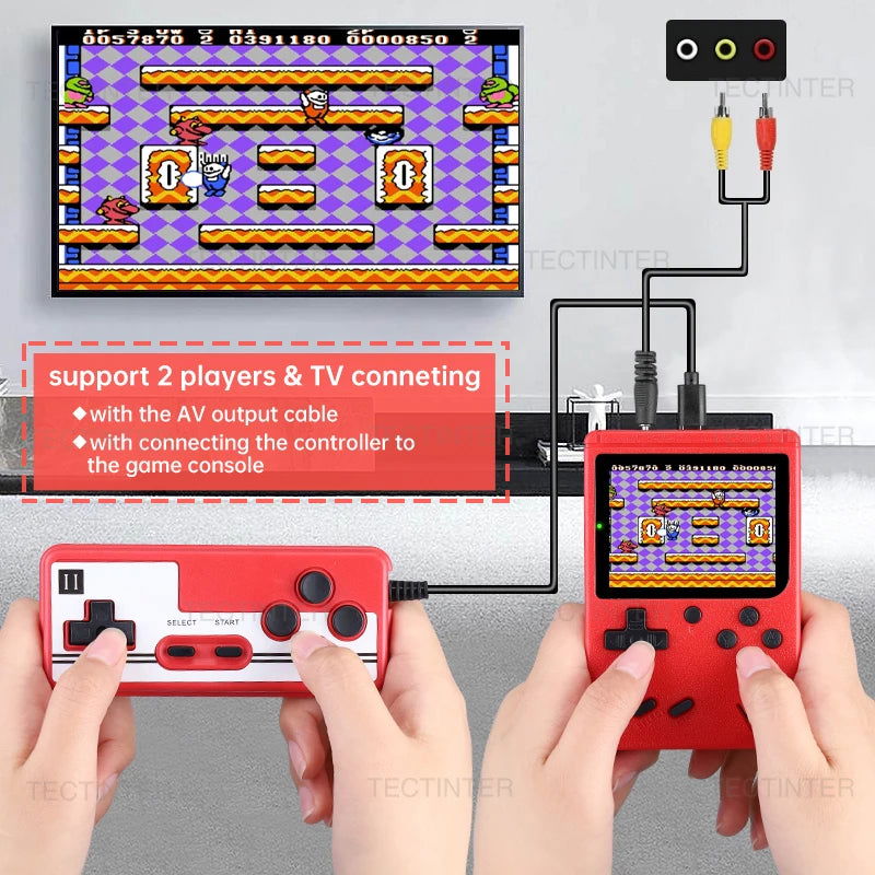 Portable Retro Mini Video Game Console 8-Bit Handheld Game Player Built-in 500 games AV Out Game Console Gameboy videojuego - Slobuy
