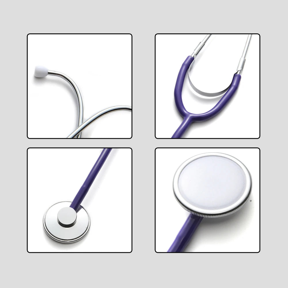 Portable Single Head Stethoscope Professional Cardiology Stethoscope Doctor Medical Equipment Student Vet Nurse Medical Device - Slobuy