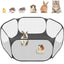 Portable Small Pet Cage Transparent Cat and Dog Cage Tent Pet Playpen Open Folding Yard Fence For Dog Hamster Rabbit Guinea Pig - Slobuy
