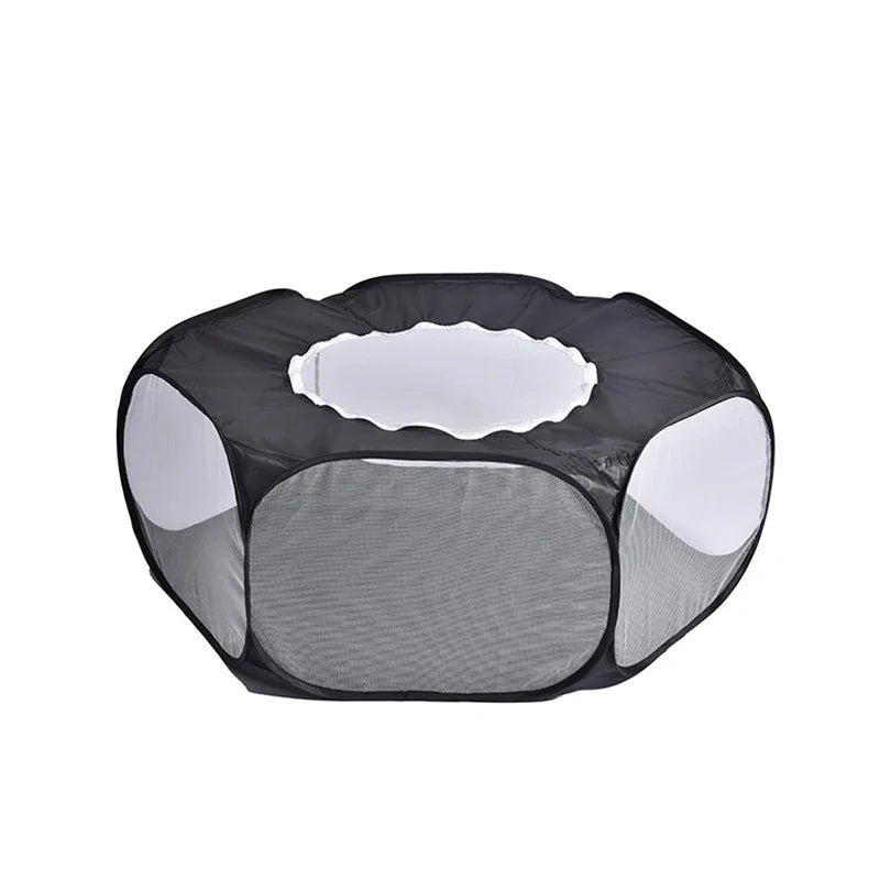 Portable Small Pet Cage Transparent Cat and Dog Cage Tent Pet Playpen Open Folding Yard Fence For Dog Hamster Rabbit Guinea Pig - Slobuy
