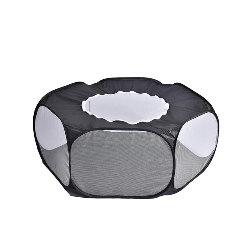 Portable Small Pet Cage Transparent Hedgehog Cage Tent Pet Playpen Open Folding Yard Fence For Dog Hamster Rabbit Guinea Pig - Slobuy