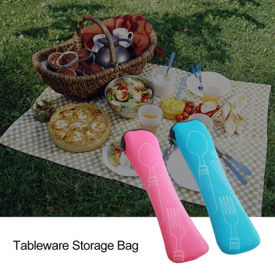 Portable Tableware Bag Cutlery  Dinner Set Travel Packaging Storage Box Dinnerware Picnic Fork Spoon  Without - Slobuy