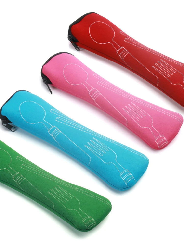 Portable Tableware Bag Cutlery  Dinner Set Travel Packaging Storage Box Dinnerware Picnic Fork Spoon  Without - Slobuy