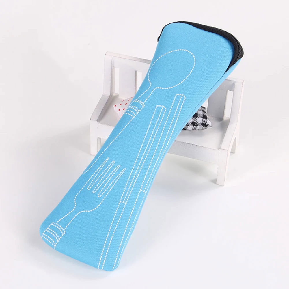 Portable Tableware Bag Cutlery  Dinner Set Travel Packaging Storage Box Dinnerware Picnic Fork Spoon  Without - Slobuy