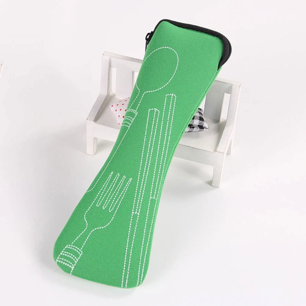 Portable Tableware Bag Cutlery  Dinner Set Travel Packaging Storage Box Dinnerware Picnic Fork Spoon  Without - Slobuy