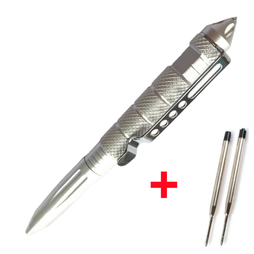 Portable Tactical Pen Self Defense Pen Aviation Aluminum Emergency Glass Breaker Pen Security Protection Survival EDC Multitool - Slobuy