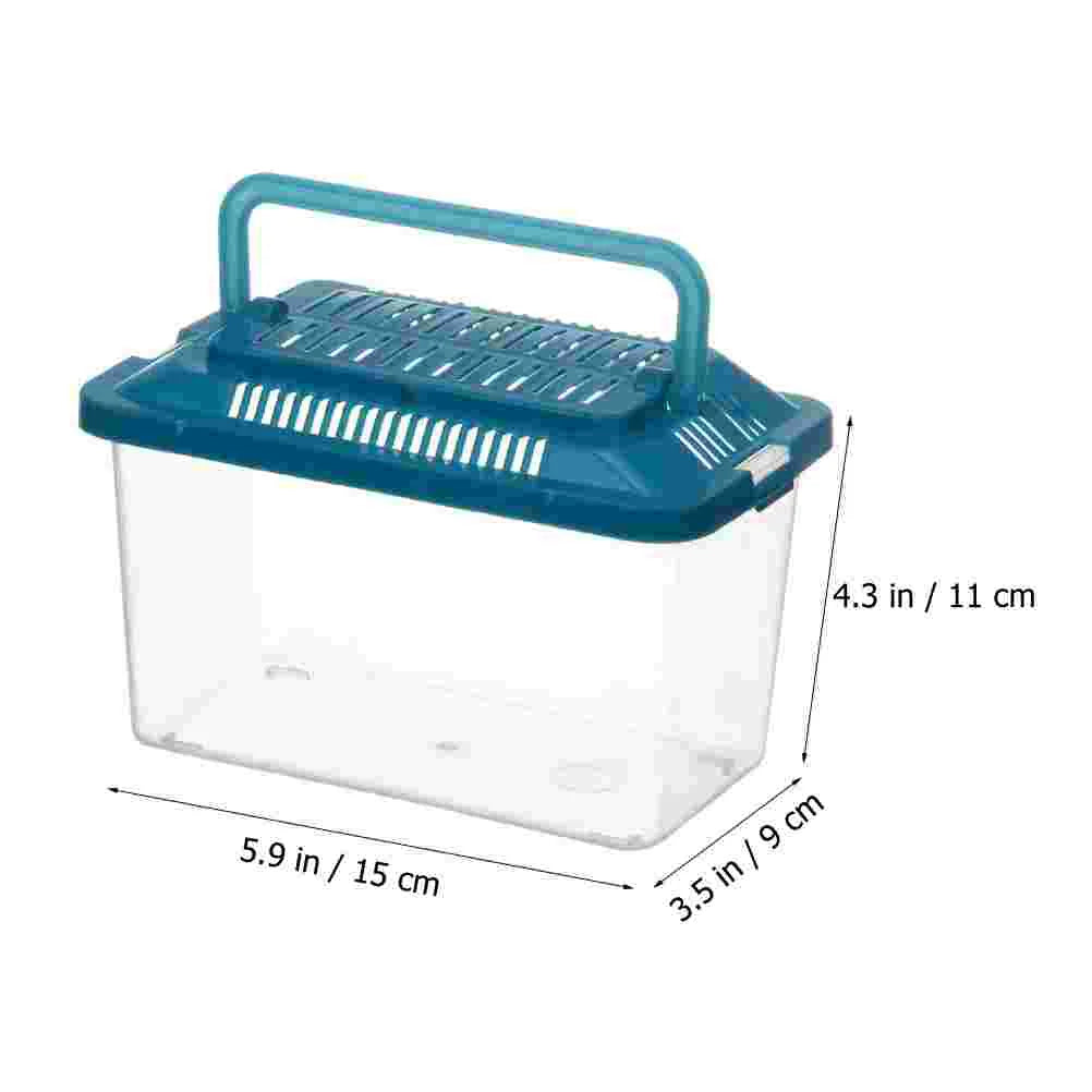 Portable Tortoise Terrarium Plastic Turtle Fish Tank Climbing Pet Feeding Container - Slobuy