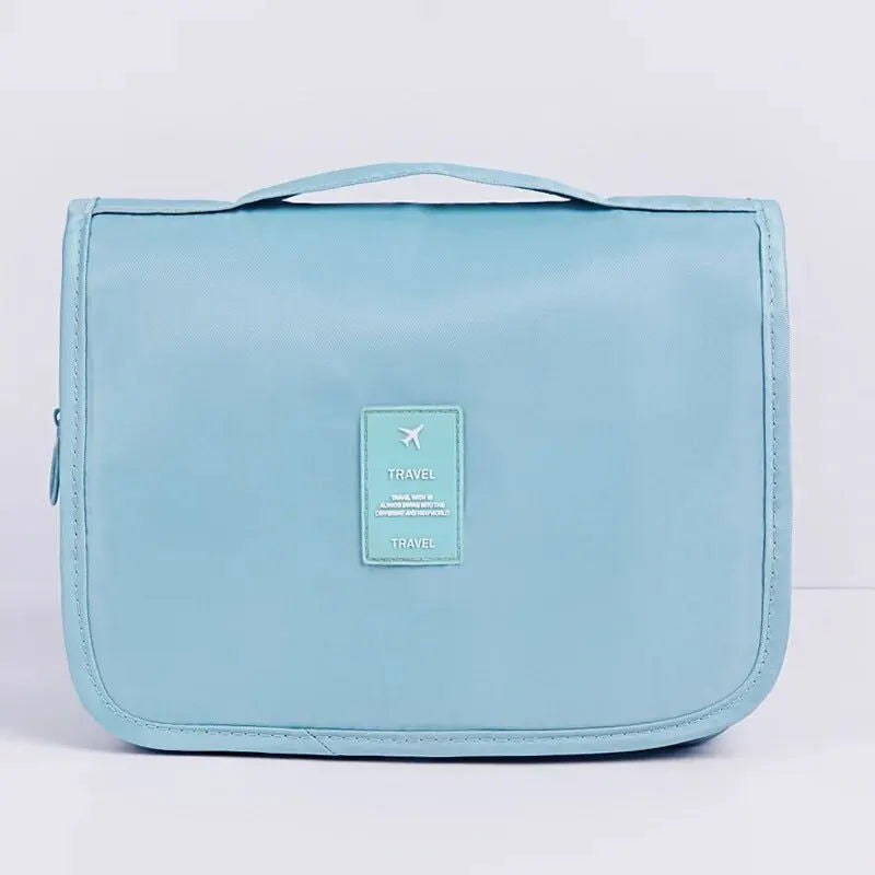 Portable Travel Toiletry Bag, Waterproof Hanging Storage Bag, Mesh Pockets Hook Cosmetic Bag, Travel Accessories,Makeup Bags - Slobuy