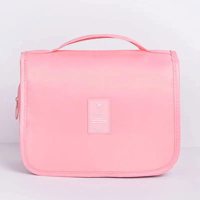 Portable Travel Toiletry Bag, Waterproof Hanging Storage Bag, Mesh Pockets Hook Cosmetic Bag, Travel Accessories,Makeup Bags - Slobuy