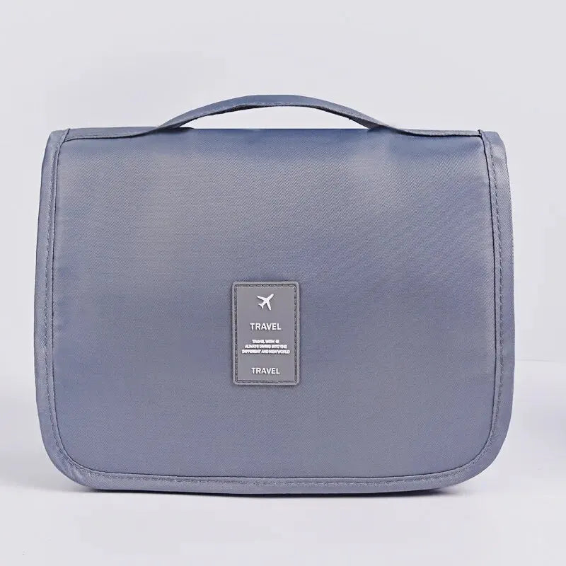 Portable Travel Toiletry Bag, Waterproof Hanging Storage Bag, Mesh Pockets Hook Cosmetic Bag, Travel Accessories,Makeup Bags - Slobuy