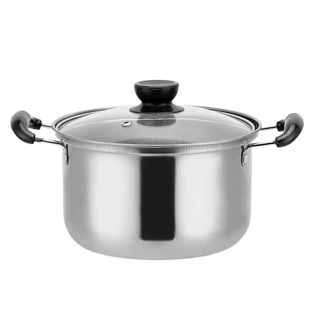 Pot Soup Cooking Stainless Steel Stock Lid Pan Pasta Kitchen Milk Cookware Saucepan Noodle Stew Noodles Stockpot Boiling Hot - Slobuy