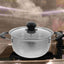 Pot Soup Cooking Stainless Steel Stock Lid Pan Pasta Kitchen Milk Cookware Saucepan Noodle Stew Noodles Stockpot Boiling Hot - Slobuy