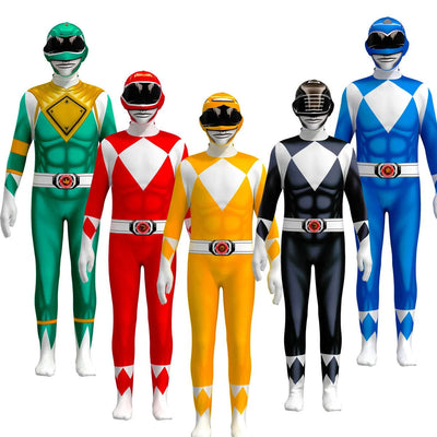Power Samurai Sentai Shinkenger Rangers Costume Adult Kids Superhero Cosplay Halloween Birthday Party Jumpsuit Zentai Suit - Slobuy