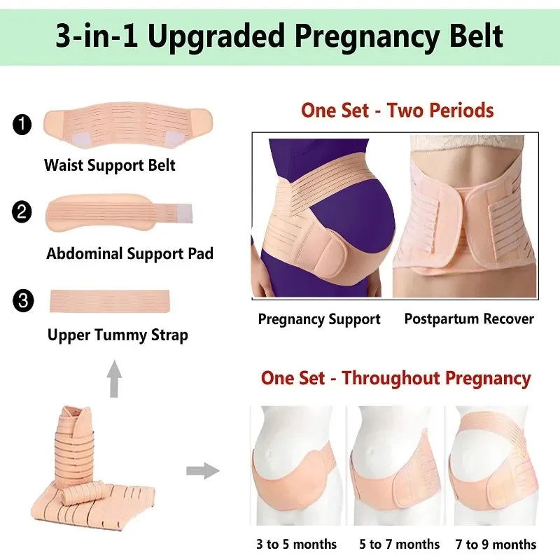 Pregnant Women Support Belly Band Back Clothes Belt Adjustable Waist Care Maternity Abdomen Brace Protector Pregnancy - Slobuy
