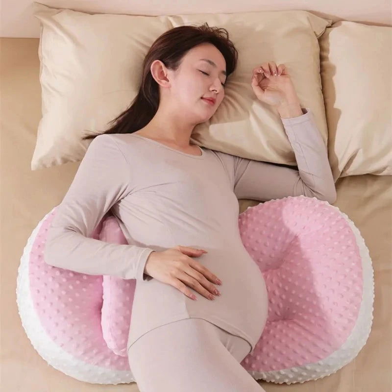 Pregnant Women's Side Sleeping Belly Pillow Multifunctional Maternity Waist Protection Pillow Adjustable Width Pregnancy Pillow - Slobuy