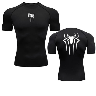 Printed Men's Athletic Compression Shirts Athletic Quick Dry Breathable Rash Guard Athletic Tight Workout Tops Summer Men - Slobuy
