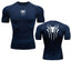 Printed Men's Athletic Compression Shirts Athletic Quick Dry Breathable Rash Guard Athletic Tight Workout Tops Summer Men - Slobuy