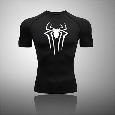 Printed Men's Athletic Compression Shirts Athletic Quick Dry Breathable Rash Guard Athletic Tight Workout Tops Summer Men - Slobuy