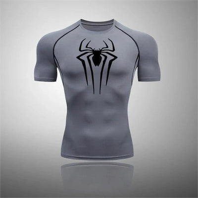 Printed Men's Athletic Compression Shirts Athletic Quick Dry Breathable Rash Guard Athletic Tight Workout Tops Summer Men - Slobuy