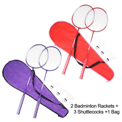 Professional Badminton Rackets Shuttlecocks and Carrying Bag Set Double Badminton Racquet Set Indoor Outdoor Speed Sports - Slobuy